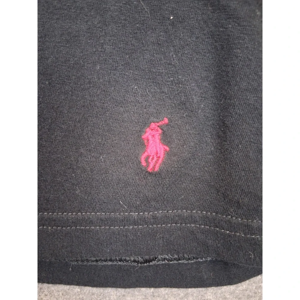 Polo Ralph Lauren Mens Shirt Large‎ Black Small Pony Tee Crew Pullover Preppy